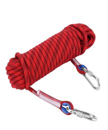Professional Heavy Duty Climbing Rope 1012mm Hiking Rock Climb Panchute Survival Cord Safety Rope with Strength Carabiner Cord8429980