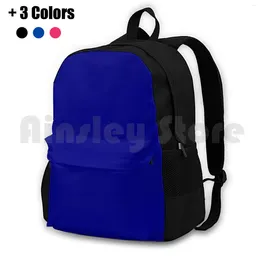 Backpack Plain Solid Dark Blue-100 Blue Shades On Ozcushions All Products Outdoor Hiking Waterproof Camping Travel