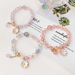 Flower Bracelet Small and Versatile High End Handmade Design Korean Personality Girls Best Friend Couple Crystal