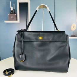 Top Quality Tote Bag Designer Laptop Handbag Genuine Leather Rodeo Bag Black Book Bag Womens Tote Bags Sac Luxe Man Hand Bag