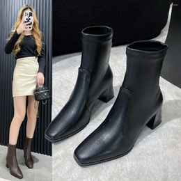 Boots Spring Winter Women Pumps High Quality Lace-up European Ladies Shoes PU Heels Fast Delivery Platform