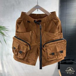 Men's Shorts Summer Mens Outdoor Cargo Pants Multi Pocket Straight Sports Middle Pants New American Retro Streetwear Quick Dry Cargo Shorts J240522