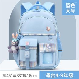 Backpack Multilayer Large Capacity Knapsack Students Protection Spine Schoolbag Nylon Fashion Girls Waterproof Zip Book Bag