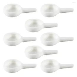 Candle Holders 8 Pcs Anti-scald Holder Ceramic Tealight Spoon Tray Ceramics Little