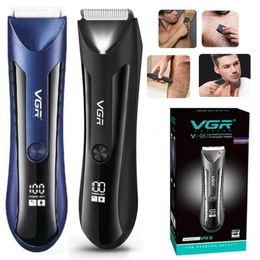 Waterproof Groin Body Pubic Beard Hair Trimmer for Men Women Electric Ball Shaver Groomer Rechargeable Ceramic Blade 240517