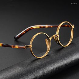 Sunglasses Frames High Quality Acetate Titanium Round Glasses For Men Women Luxury Retro Prescription Reading Eyeglass Eyewear