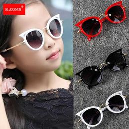 Sunglasses 1pc Kids Stylish Cat Eye Sunglasses Vintage Girls Cute Sun Glasses Party Eyewear Shades Lovely Children Students for Gift UV400 Y240523