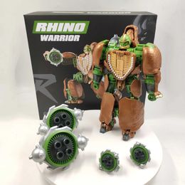 Transformation toys Robots Rhino Warrior Transformation RW-01 Rhinox RW01 Beast Wars KO Action Figure Robot Toys Y240523