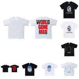 Summer Trend T Shirt Mens loose T-Shirts sport Womens Tees Designer Cotton Short Sleeves Sharks Tshirts Clothing Street Chaopai Shorts Sleeves dfa dd2