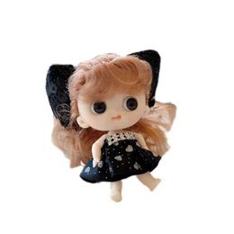 Dolls BJD Girl Doll 10cm OB11 Mini Doll 3D Big Eyes Kawaii Pocket Toy Cute Doll Cute Face Doll Toy Birthday Gift Childrens Toy S2452307