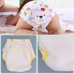 3PCS 6pcs/Lot Baby Diapers Children Kids Reusable Underwear Breathable Nappies Infant Training Pants Newborn Cartoon Suit 6-16kg