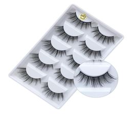 5 pairs eyelashes 3d mink lashes natural long 1 box mink eyelashes 3d false eyelashes full strip lashes Support whole4124848