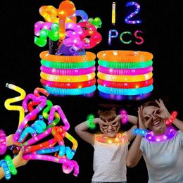 LED Toys 12 luminous stick party bags luminous necklace accessories neon party decorations birthday gifts