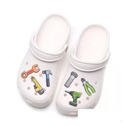 Shoe Parts & Accessories 11 Styles Tools Garden Custom Cartoon Clog Charms Wristband Decoration Buckle Instock Drop Delivery Shoes Dh1Zl