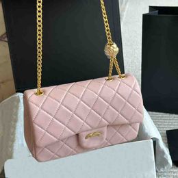 Women Luxury Designer Crossbody Bag 20CM Cf Camellia Shoulder Bag Flap Coin Purse Underarm Bag Shopping Clutch Leather Diamond Cheque Vanity Case Handbag Pochette