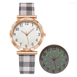 Wristwatches 2024 Women Watches Simple Vintage Small Leather Strap Casual Sports Wrist Clock Dress Feminine Wristwatch