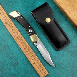 Folding Knife Automatic Knife 440C Brass Wood Handle Hunting Tactical EDC Survival Tool Knife 3310 3400 4600 9400 9600 110 112 Gqswk