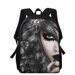 Backpack ELVISWORDS Brand Customize Rucksack Gothic Dark Art Print For Women Men Knapsack Teenager School Bags Fashion Mochila