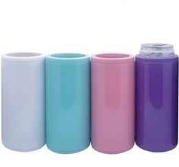 Sublimation Tumblers Can Cooler Heat Transfer Slim Straight Insulator Blank Double Wall Stainless Steel Vacuum Coolers DIY Gift 125528377
