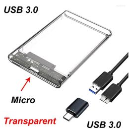 Computer Cables & Connectors S Usb 3.0 Sata 2.5 Inch Transparent Ssd Hdd Hard Drive Box Case Enclosure Type-C 3.1 Plug Mobile Phone Ex Dharl