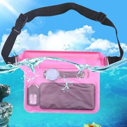 Waterproof Swimming Diving Bag PVC Beach Drifting Diving Waist Pack Shoulder Bag Underwater Mobile Phone Case Outdoor Dry Bag 100pcs