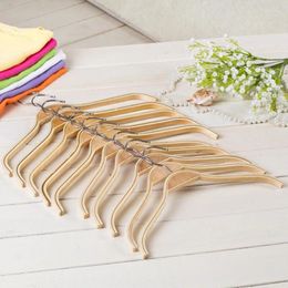 Hangers 1PC Smooth Solid Wood Hanger Non-slip No Trace Underwear Metal Bra Clips Sock For Adult Children Wardrobe Storage