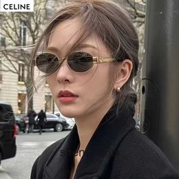 Celline High end designer sunglasses for style metal small face sunglasses for womens oval sun protection sunglasses Original 1:1 with real logo and box