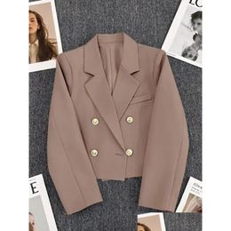 Giacche da donna coreane solide blazer a corto