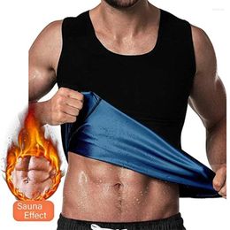 Men's Body Shapers Men Sauna Shaper Vest Thermo Sweat Shapewear Tummy Control Slimming Tank Top Gym Fitness Workout Zipper Corset Shirt Fat