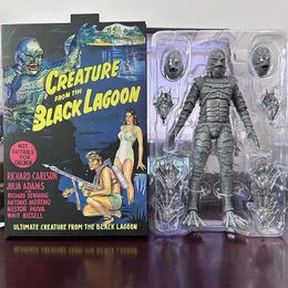 Action Toy Figures NECA Figure Universal Monster Action Figure Black Lagoon Creature Fish Man Figures Model Toys Joint Movable Doll Gift For Friend T240521