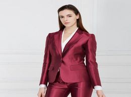 Women039s Two Piece Pants Female career suits Satin custom formal occasions suits OL suit business interview women tailored sui6840466