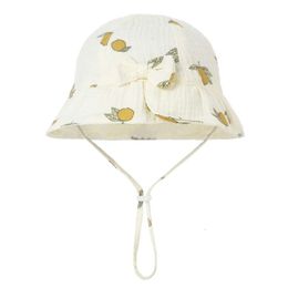 New 2024 Cotton Summer Infant Cap for Kids Girls Boys Bucket Soft Baby Sun Hats Newborn Photography Props Bunny Hat
