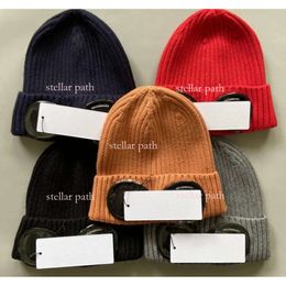 Cp 17 Color Designer Autumn Windbreak Beanies Two Lens Glasses Goggles Hat CP Men Knitted Hats High Quality Face Mask Skull Caps Outdoor Casual Sports Fashion Caps 892