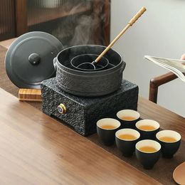 Teaware Sets Heat-Resistant Multi-Size Chinese Tea Brewing Pot Set Ceramic Stove With Lid Creative Home Accessories Functional Art