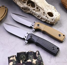 Special Offer A2579 Survival Straight Knife D2 Titanium Coating Drop Point Blade Full Tang FRN Handle Outdoor Fixed Blade Tactical Knives with Kydex