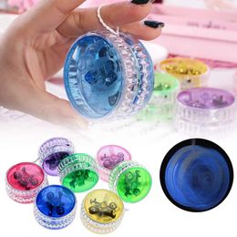 Yoyo Leisure game 1 piece of new LED flash yoyo classic old clutch mechanical magic childrens toy party fashion C3P1 H240523