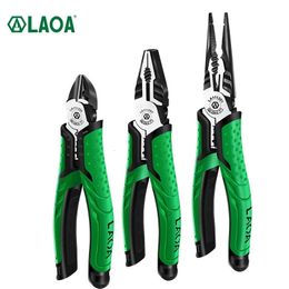 LAOA Multifunction Wire Stripper Diagonal Pliers Cutter Long Nose Side Cable Shears Electrician Hand Tools 240522