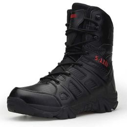 Outdoor Shoes Sandals New Mens Boots High Top Outdoor Hiking Shoes Men Anticollision Quality Army Tactical Sport Jogging Trekking Sneakers Y