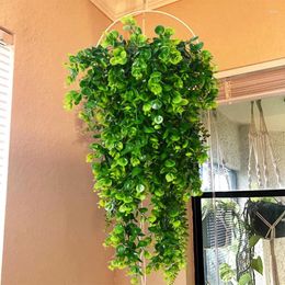 Decorative Flowers Artificial Eucalyptus Vine Hanging Plants Fake For Wall House Wedding Garland Indoor Outdoor Decoration