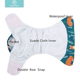 3PCS Ecological Diapers Adjustable Washable Reusable Cloth Nappy For Baby Girls and Boys 4pcsDiaper+4pcs Insert