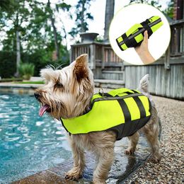 Dog Apparel Pet Swimming Life Jacket Summer Air Bag Inflatable Folding Reflective Vest Outdoor Safety Swimsuit Coats