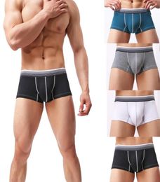 Underwear New Fashion Mens Underwear Sexy Striped Boxer Shorts Bulge Pouch Smooth Comfortable For Men Male Drop 52928403583543