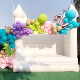 wholesale All White Wedding Bouncy Castle With EN14960 Certified Commercial Inflatable Bounce House For Adults Kids Event Rental