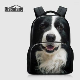 Backpack Dispalang Brand Men's Laptop Backpacks Womens Large Casual Travel Bag Animal Dog Print School Bags Flet Notebood