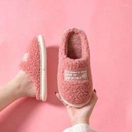 Slippers Shoes For Women Fluffy Home Comfy Female Ladies Anti Skid Grip Non Slip Room Contton Plush Cozy Slide Indoor Sponge