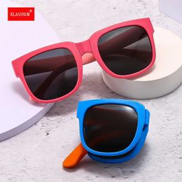 Sunglasses Folding Polarised Sunglasses for Boys And Girls Silicone Safety Goggles Baby Eyeglasses With UV400 Protection Childrens Gifts Y240523