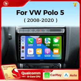 Car dvd Multimedia Video Player for VW Volkswagen POLO 5 2008-2017 Vento Carplay Android Auto Car Radio Stereo 48EQ DSP 2 Din