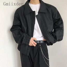 Men's Jackets Korean Style Shoulder Pad Fashion Jacket Niche High-end American Light Luxury Trendy Design Vintage Baseball Uniform Urban