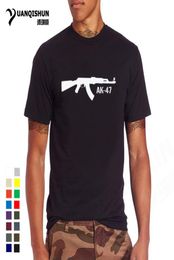 YUANQISHUN Summer Fashion Brand Tshirts 100 Cotton Casual Tshirt AK 47 Kalashnikov Printed High Quality Men T shirt AK47 Gun Sh1425174