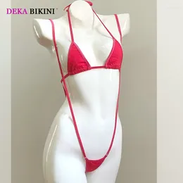 Women's Swimwear DEKA Bikini Mini Swimsuit Women Micro Cotton Bandage Transparent Tiny One Pieces BathingSuit Erotic Underwear Set